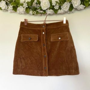 NWT Mango Corduroy Mini Skirt